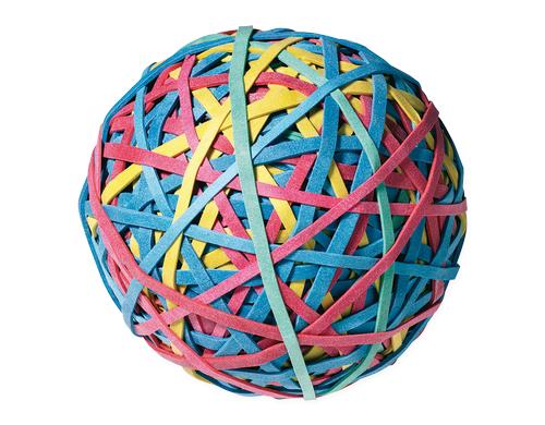Alco Gummiring Ball 190g farbig, ca. 320 Stk, Kautschuk