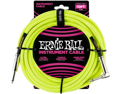 Ernie Ball 6080 Kabel Kabel, 3 m, gelb, Gewebe