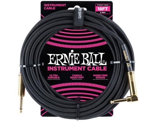 Ernie Ball 6086 Kabel Kabel, 5.48 m, schwarz, Gewebe