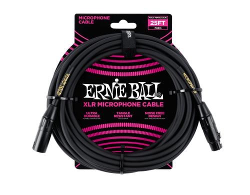 Ernie Ball 6073 Mikrofonkabel XLR/XLR, schwarz, 7,62m