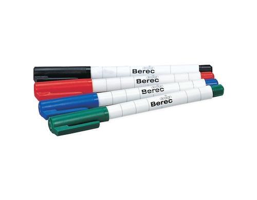 Berec Boardmarker Schmal, 4 Stk 4er Etui: rot, blau, grn, schwarz