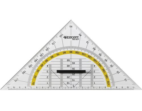 Westcott Geo-Dreieck 25 cm, Skala 2 x 11 cm