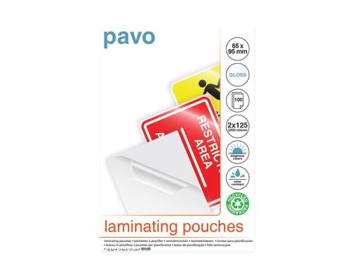 Pavo Laminier-Folientaschen 125my Visitenkarten 65 x 95 mm, 100 Stk
