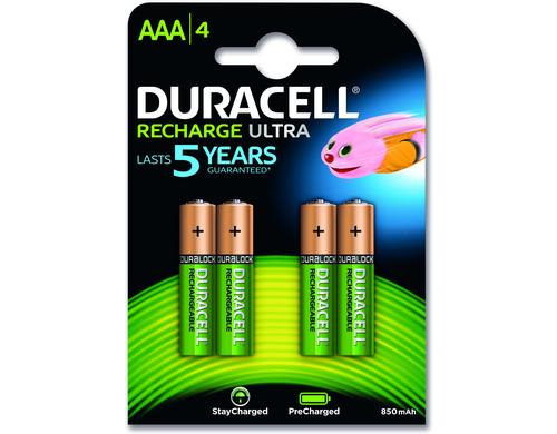 Duracell Recharge Ultra PreCharged AAA 850 mAh, 4 Stck