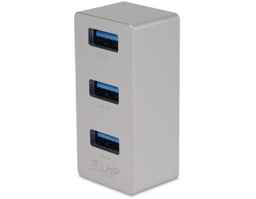 LMP USB-C Tiny Hub, 3x USB-A, Silber Aluminium, fr iMac 24 M1 (2021)l