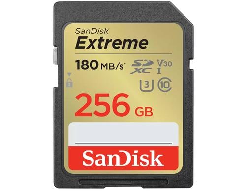 SanDisk SDXC Card Extreme 256GB Lesen 180MB/s, Schreiben 130MB/s