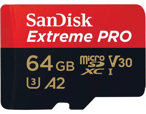 SanDisk microSDXC Card Extreme Pro 64GB Lesen 200MB/s, Schr. 90MB/s, inkl. Adapter
