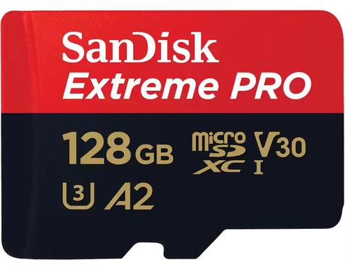 SanDisk microSDXC Card Extreme Pro 128GB Lesen 200MB/s, Schr. 90MB/s, inkl. Adapter