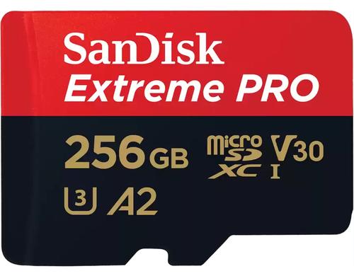 SanDisk microSDXC Card Extreme Pro 256GB Lesen 200MB/s, Schr. 140MB/s, inkl. Adapter