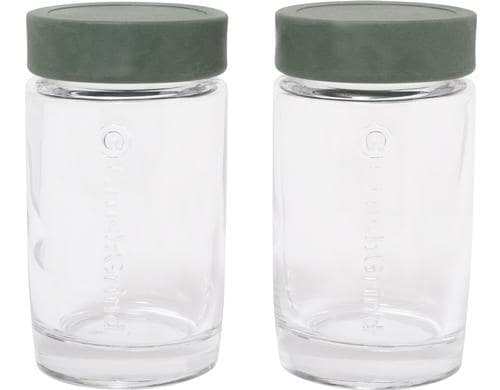 CrushGrind Gewrzglas Vaasa Green 2er Set Set, Grn, H 9.4cm, Glas/Biokomposit SPB30