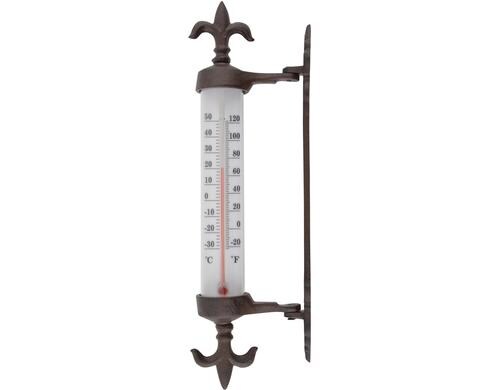 Esschert Design Thermometer Fensterrahmen Gusseisen, 5.5x9.4x29.5 cm (LxTxH)
