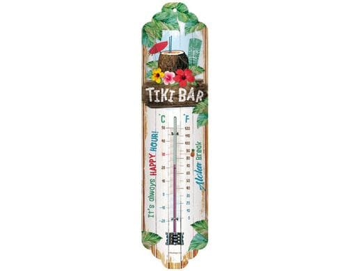Nostalgic Art Thermometer Tiki Bar Metall, 28x6.5 cm, Celisus & Fahrenheit