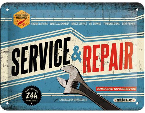Nostalgic Art Schild Service & Repair Metall, 15x20 cm