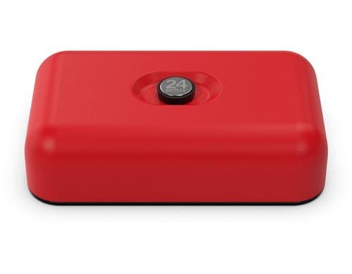 24Bottles Lunchbox 750ml Stone Hot Red 40ml Dressingschale, B: 23.1 H: 6.3 T: 14.1