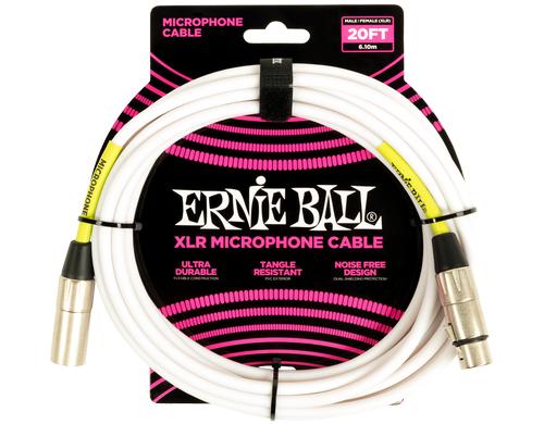 Ernie Ball 6389 Mikrofonkabel XLR/XLR, weiss, 6.09 m