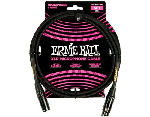 Ernie Ball 6390 Mikrofonkabel XLR/XLR, Gewebe, schwarz, 1.52 m