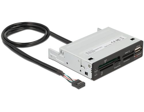 Delock 91708 USB 2.0 CardReader 3.5 5 Slot x 1x USB 2.0 Typ-A Buchse