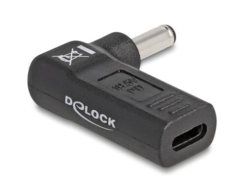 Delock USB-C zu Dell 4.5x3.0mm Adapter Buchse zu Stecker 90, gewinkelt