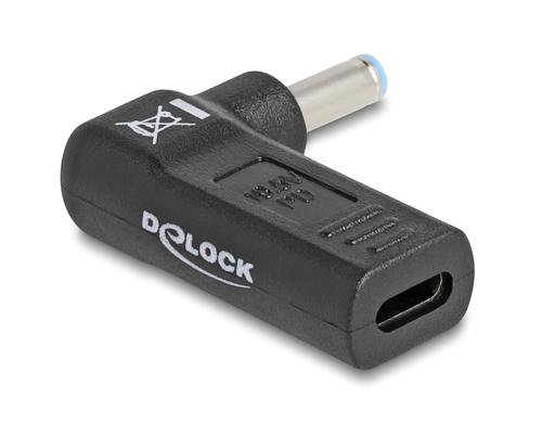 Delock USB-C zu HP 4.5x3.0mm Adapter Buchse zu Stecker 90, gewinkelt