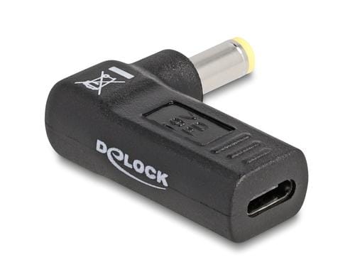 Delock USB-C zu Acer 5.5x1.7mm Adapter Buchse zu Stecker 90, gewinkelt