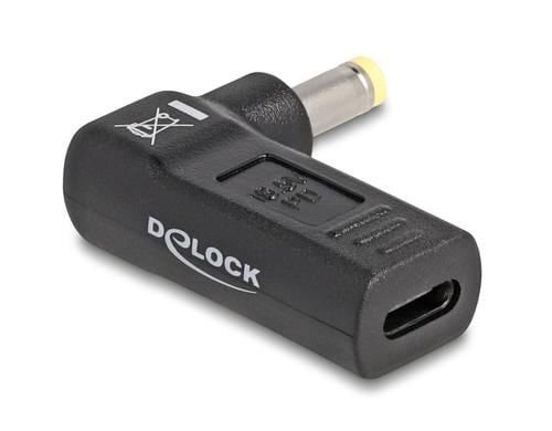 Delock USB-C zu HP 4.8x1.7mm Adapter Buchse zu Stecker 90, gewinkelt