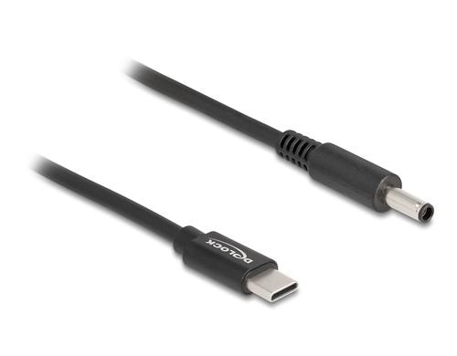 Delock Ladekabel USB-C-4.5x3.0mm zu Dell Stecker, 1.5m, schwarz, 20 V