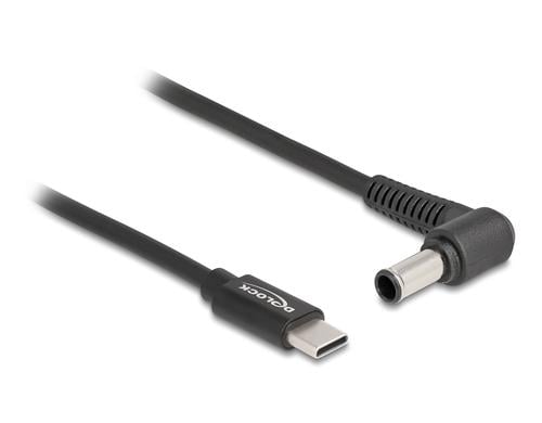 Delock Ladekabel USB-C-6.0x4.3mm zu Sony Stecker, 1.5m, schwarz, 20 V