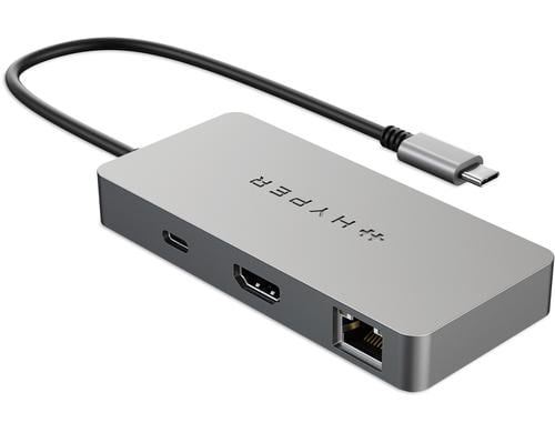 Hyper HyperDrive 5-Port USB-C Hub Silber