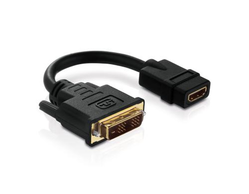 DVI/HDMI Portsaver Purelink 0.1m DVI Stecker auf HDMI Stecker black Kabel