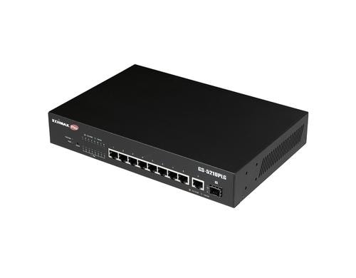 Edimax GS-5210PLG: 10 Port Gigabit PoE+ 8xGE PoE+, Smart managed, 100W Budget,1xSFP