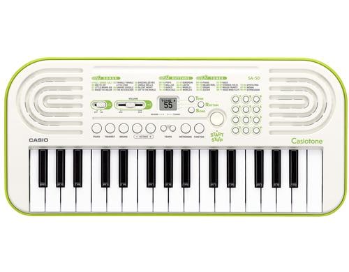 CASIO SA-50 Mini Keyboard, 32 Keys, weiss / green