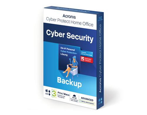 Cyber Protect Home Office Security Edition Box, Subscription, 1yr, 3 PC, 50GB