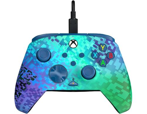 PDP XSX Rematch Controller Glitch Green Wired, Xbox Series X