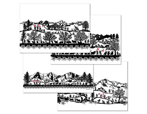 Trendform Papiertischset Swiss Tradition 1 29.7 cm x 42 cm / 4 Sujet  12 Blatt
