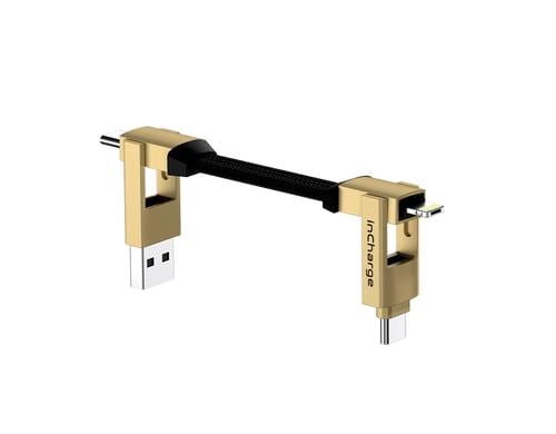 Rolling Square in Charge 6 Gold Schlsselanhnger, 6 in 1 Kabel, 100W, 27g