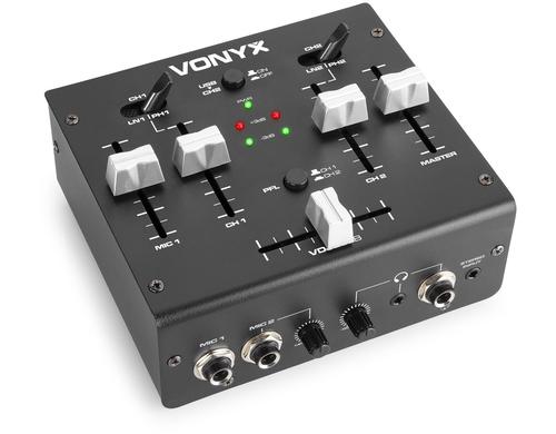 Vonyx VDJ2USB 3-Kanal Stereo Mischpult USB