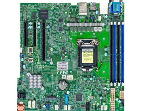 Supermicro X12STH-F: 1x LGA-1200 C256, 4x DIMM, 2x 1GbE LAN