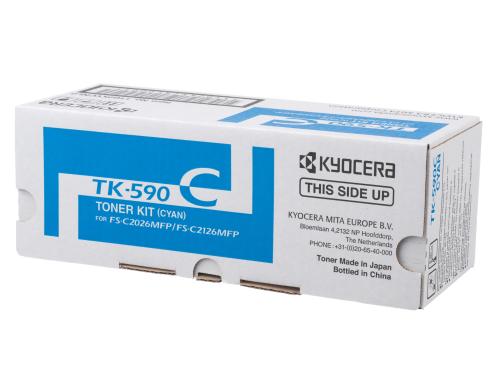 Toner Kyocera TK-590C, zu FS-C2026/2126MFP cyan, ca. 5'000 S. bei 5% Deckung