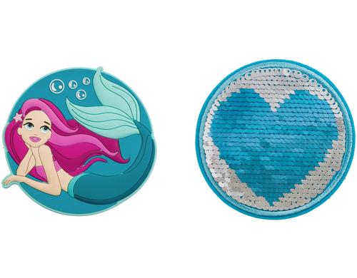 Schneiders Badgets Patches mit Klett 2 Stck, Mermaid + Heart