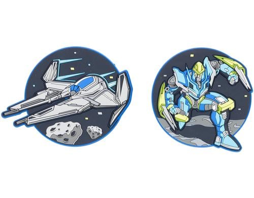 Schneiders Badgets Patches mit Klett 2 Stck, Spaceship + Transformers