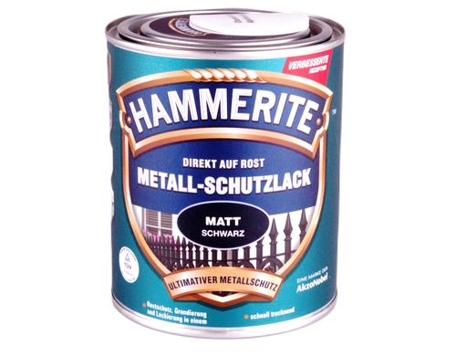 Hammerite Metall-Schutzlack matt schwarz Direkt auf Rost