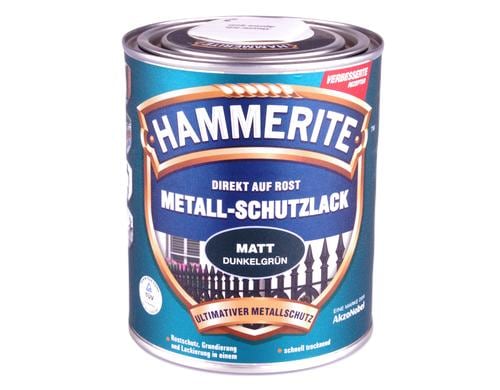 Hammerite Metall-Schutzlack matt dunkelgrn Direkt auf Rost