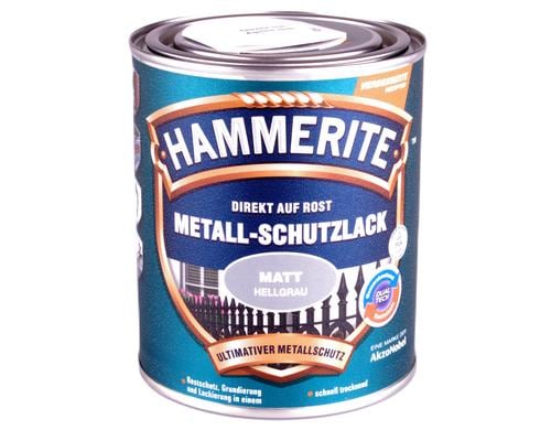 Hammerite Metall-Schutzlack matt hellgrau Direkt auf Rost