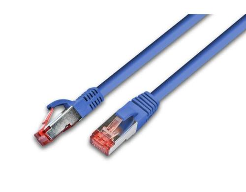 Wirewin Patchkabel: S/FTP 1m blau Cat.6, AWG27, 1Gbps, 250MHz, Zugentlastung