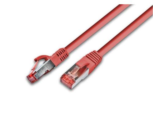 Wirewin Patchkabel: S/FTP 0.25m rot Cat.6, AWG27, 1Gbps, 250MHz, Zugentlastung