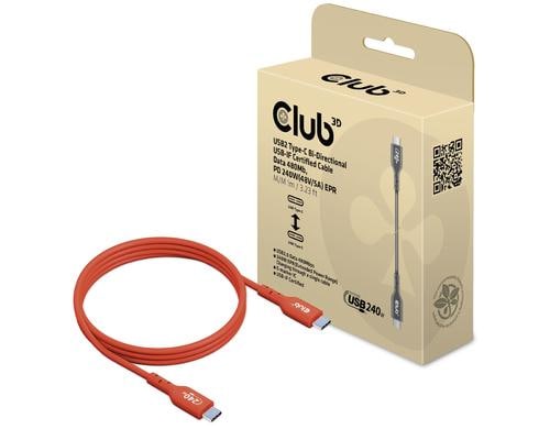 Club 3D, Kabel USB Typ-C USB-IF Zert. PD 240W, 1m