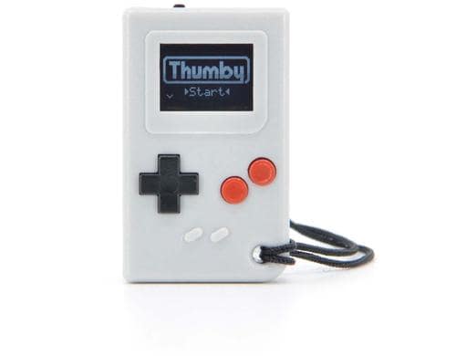 Thumby - Minikonsole, Grau 5 vorinstallierte Retro-Spiele, 29.5 mm