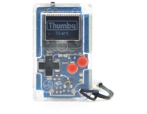 Thumby - Minikonsole, Transparent 5 vorinstallierte Retro-Spiele, 29.5 mm