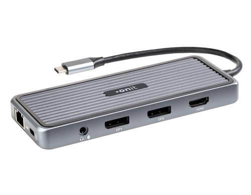 onit USB-C Dockingstation 2DP, HDMI, USB-C, 4 USB-A, Ethernet