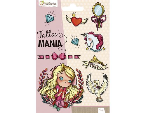 Avenue Mandarine Tattoo Mania Prinzessin 1 Bogen mit 10 Tattoos